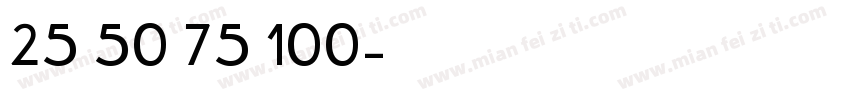 25 50 75 100字体转换